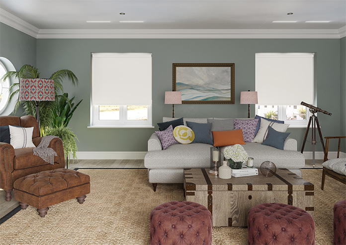 Trinity (Blackout), Soft Grey - Motorised Roller Blind - Image 5
